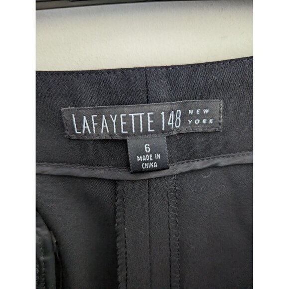 Lafayette 148 New York Black Wool Dress Pants Size 6 - Picture 5 of 6